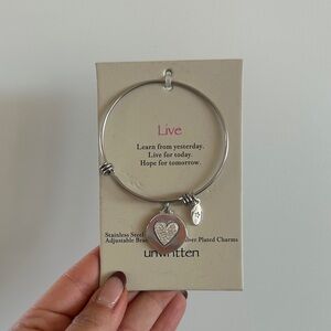 Unwritten Silver Bracelet with Heart Charm